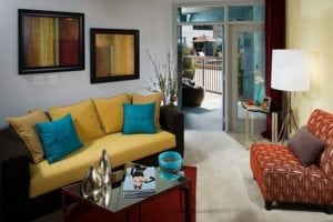 Uptown Dallas - Quadrangle Area Apartments #046 - Living Room