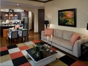 Uptown Dallas - Apartments on McKinney Ave #059 - Living Room 