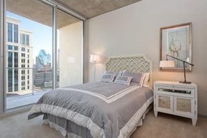 Uptown Dallas - Modern High Rise Lofts #072 - Bedroom View