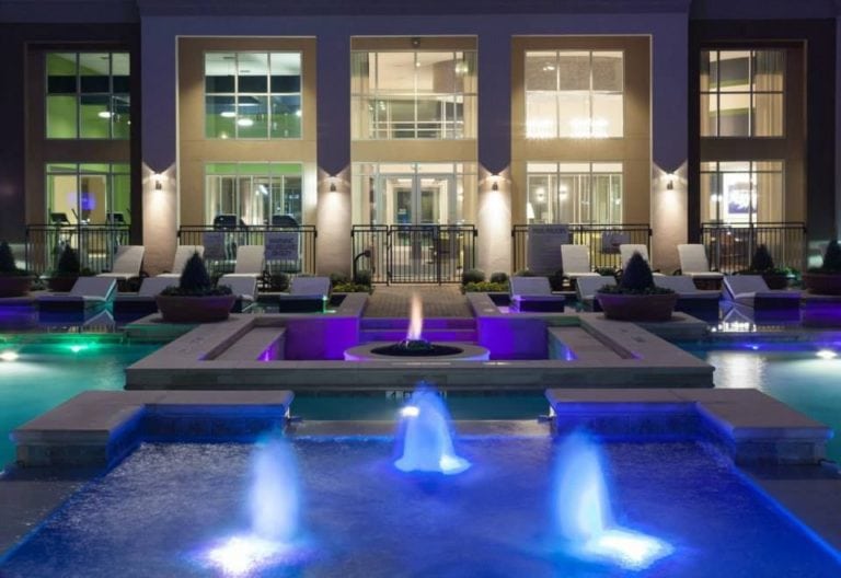 Medical District - Near Medical District & Uptown #081 - Pool Area at Night