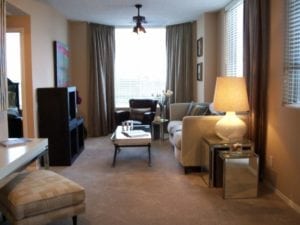 Uptown Dallas - Affordable High Rise Apartments on McKinney #041 - Living Room
