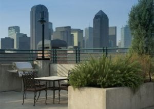 Uptown Dallas - Lofts in Uptown #042 - Grilling Area Downtown View