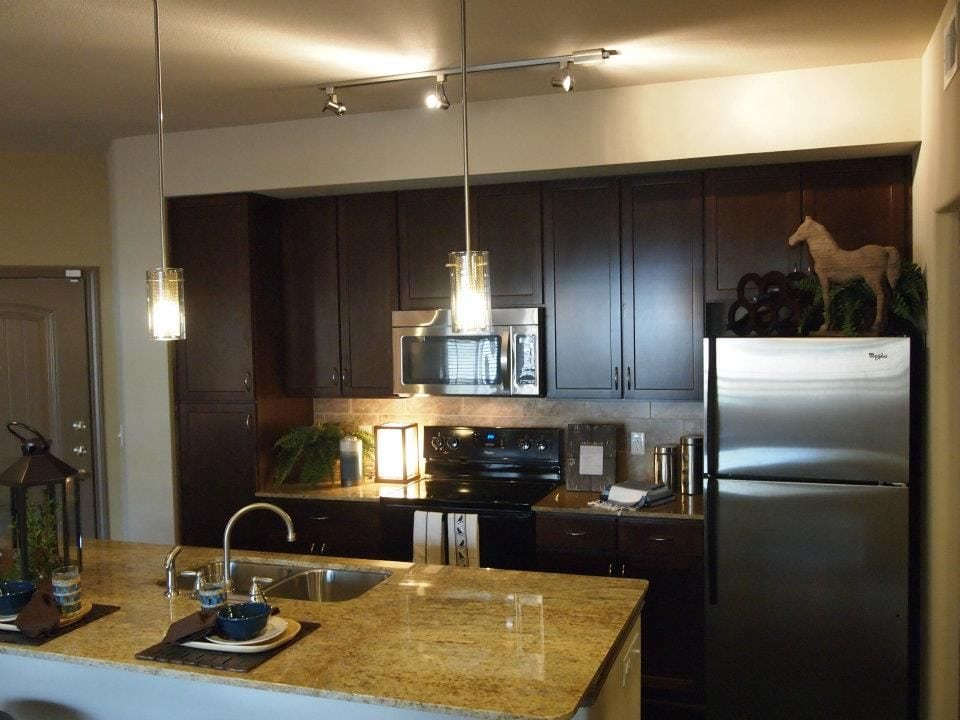Lakewood - Apartments on Santa Fe Trail #074 - Dark Wood Cabinets